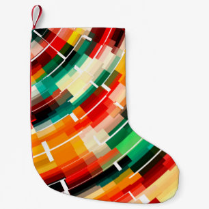 Kleurrijk abstract patroon kleine kerstsok