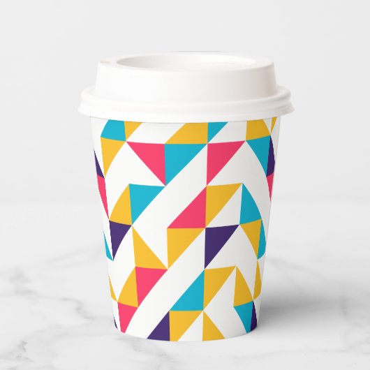 Kleurrijk Abstract patroon Papieren Bekers (Achterkant)