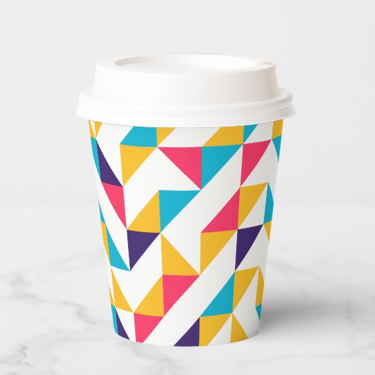 Kleurrijk Abstract patroon Papieren Bekers (Voorkant)