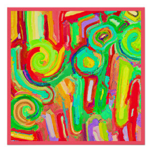 Kleurrijk Abstract Patroon Perfect Poster