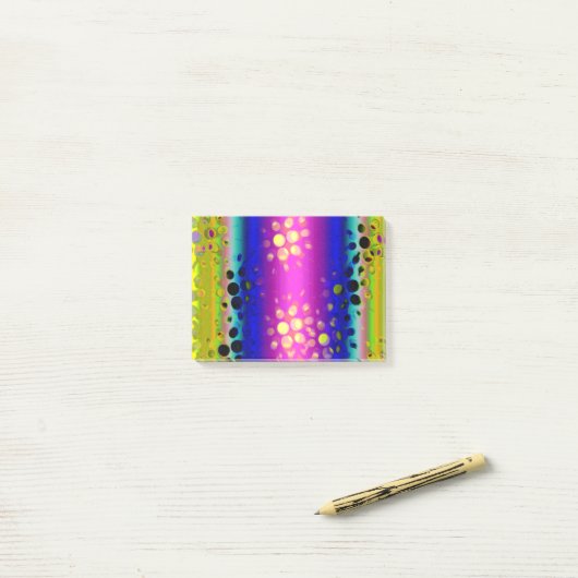 Kleurrijk Abstract patroon Post-it® Notes (Op bureau)