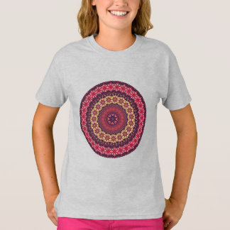 Kleurrijk abstract patroon van de etnische florale t-shirt