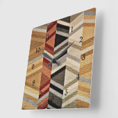 Kleurrijk Abstract patroon Vierkante Klok (Hoek)