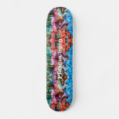 Kleurrijk Abstract plastic Schaats Trick-kunstwerk Skateboard (Voorkant)