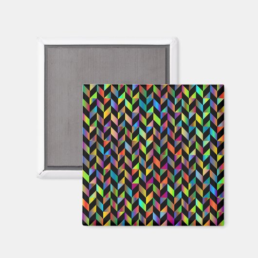Kleurrijk Abstract prismatisch patroon Magneet (Voorkant / Achterkant)