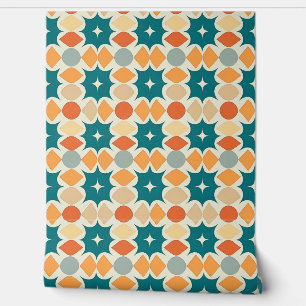 Kleurrijk Abstract Retro Geometrisch Patroon Behang