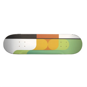 kleurrijk abstract retro lineair geometrisch groen skateboard