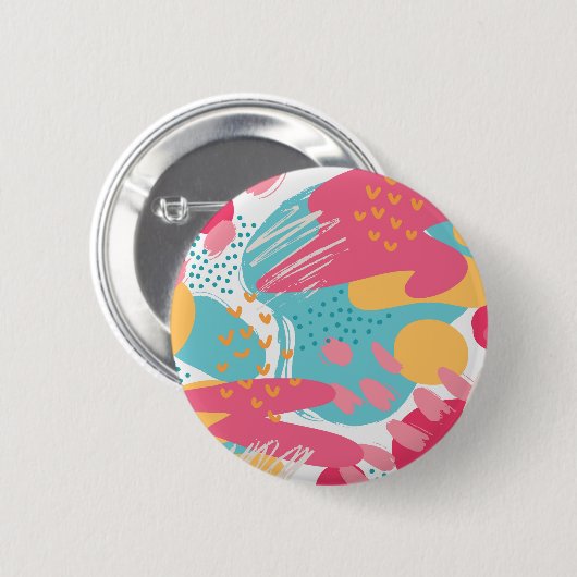 Kleurrijk Abstract Ronde Button 5,7 Cm (Voorkant /achterkant)