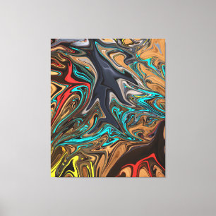 Kleurrijk Abstract schilderen Beste kunstmeester Canvas Afdruk