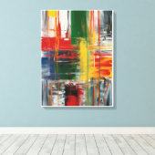 Kleurrijk Abstract schilderen Canvas Afdruk (Insitu (Houten vloer))
