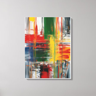 Kleurrijk Abstract schilderen Canvas Afdruk