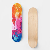 Kleurrijk Abstract schilderen Skateboard (Voorkant)