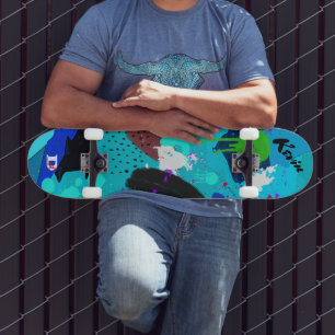 Kleurrijk Abstract schildermerk Skateboard