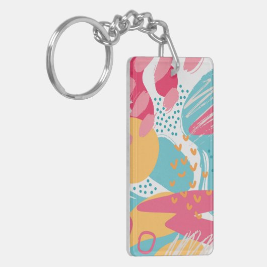 Kleurrijk Abstract Sleutelhanger (Voorkant Links)