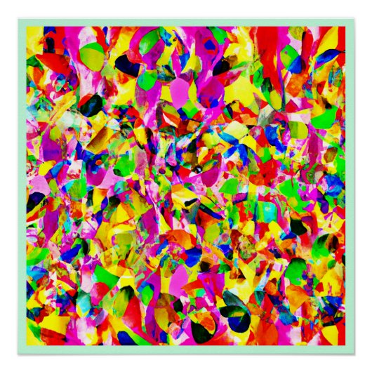 Kleurrijk Abstract Spectrum Patroon Perfect Poster (Voorkant)