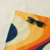 Kleurrijk abstract spiraalontwerp strandlaken (In situ)