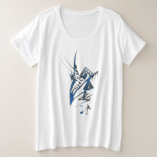 Kleurrijk Abstract Stam Tattookunst Masker Grote Maat T-shirt