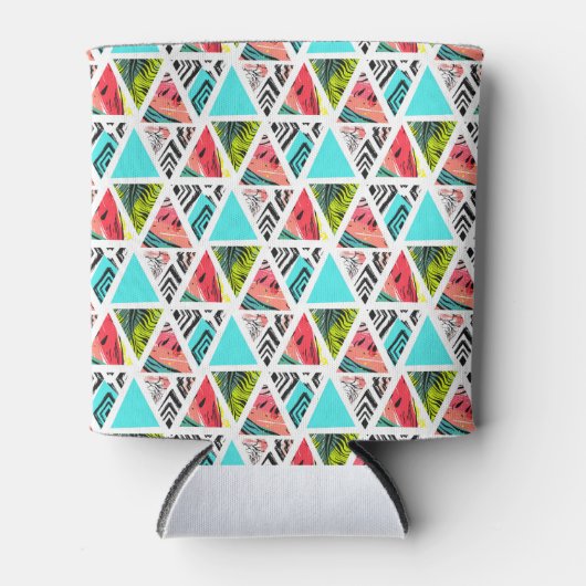 Kleurrijk Abstract tropisch patroon Blikjeskoeler (Voorkant)