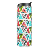 Kleurrijk Abstract tropisch patroon Thermosbeker (Gedraaid links)