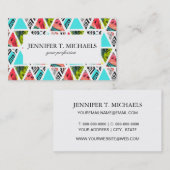 Kleurrijk Abstract tropisch patroon Visitekaartje (Voorkant / Achterkant)