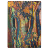 Kleurrijk abstract van een tijgeroog klembord (Achterkant)