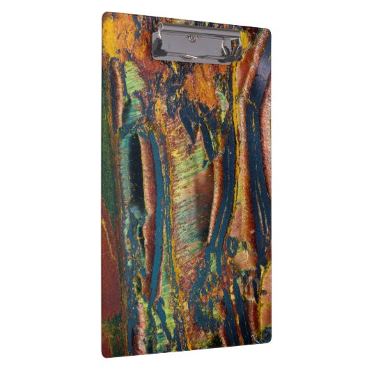 Kleurrijk abstract van een tijgeroog klembord (Rechts)