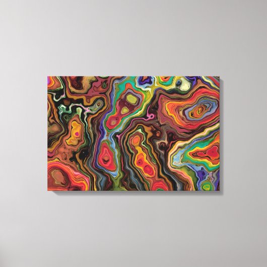 Kleurrijk Abstract Verpakt Canvas 24"x 16" (Voorkant)
