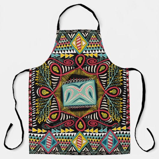 Kleurrijk abstract: vierkant zakontwerp. schort (Voorkant)