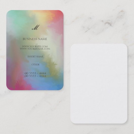 Kleurrijk Abstract Visitekaartje (Voorkant / Achterkant)