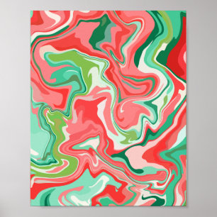 Kleurrijk Abstract Vloeibaar Design Poster