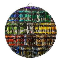 Kleurrijk Abstract Weefsel Dartbord