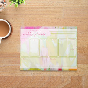 Kleurrijk Abstract Weekly Planner Notitieblok