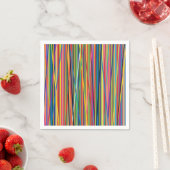 Kleurrijk abstracte strepen servetten (Insitu)