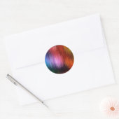 Kleurrijk achtergrondpatroon ronde sticker (Envelop)