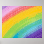 Kleurrijk acrylische Waterverf regenboogpatroon | Poster (Voorkant)