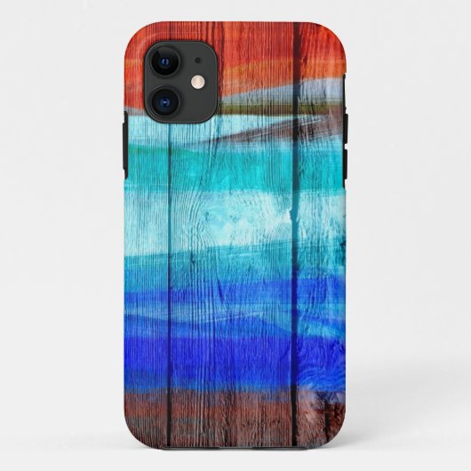 Kleurrijk acrylverf op hout #8 Case-Mate iPhone case (Achterkant)