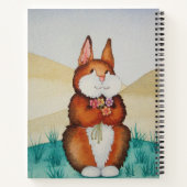 kleurrijk afbeelding van schattig bruin konijnenko notitieboek (Achterkant)