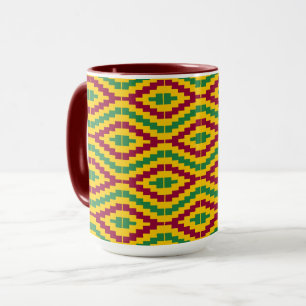 Kleurrijk Afrikaans Kente-patroon Mok