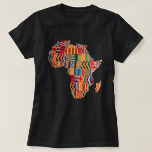 Kleurrijk Afrikaanse Landkaart T-shirt Vieren