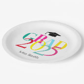 Kleurrijk AFSTUDEERDER 2024 Graduation Party Custo Papieren Bordje