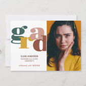 Kleurrijk Afstudeerder Vet Afstuderen Aankondiging (Voorkant)