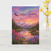 Kleurrijk Alaska Landschap Verjaardag
