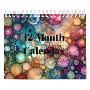 Kleurrijk Alcohol Inktontwerp Kalender
