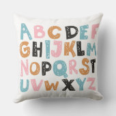 Kleurrijk Alfabet kussen, ABC kussen (Achterkant)