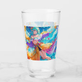 Kleurrijk/anime/cartoon Glas (Achterkant)