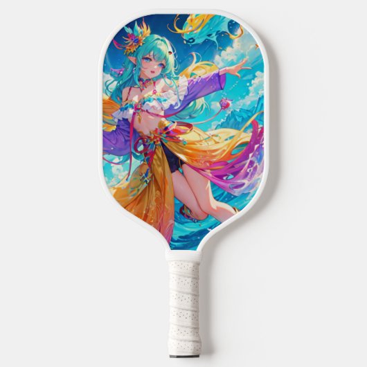 Kleurrijk/anime/cartoon Pickleball Paddle (Voorkant)