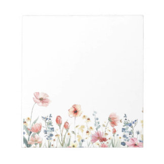 Kleurrijk Aquarel Lente Bloesem Bloem Motief Notit Notitieblok