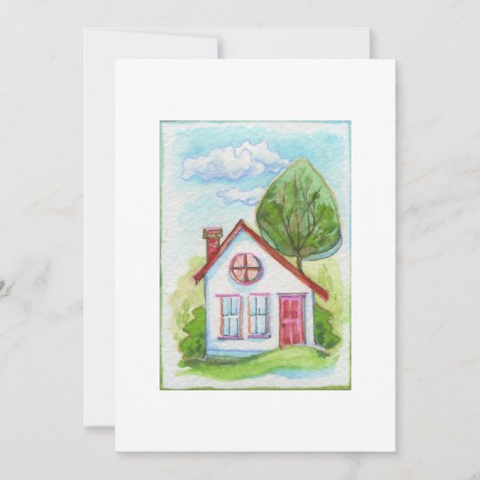 Kleurrijk aquarelhuis (Voorkant)