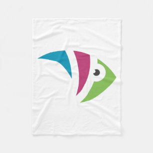 Kleurrijk aquarium vis illustratie ontwerp fleece deken