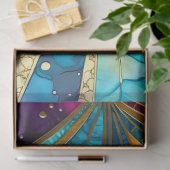 Kleurrijk Art Deco Weefselpapier Tissuepapier (Geschenk)